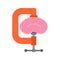 Vise brains isolated. conceptÂ Headache and stress. Brainstorm Symbol Idea